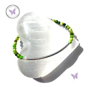 Chrysoprase Beaded Tube Bracelet